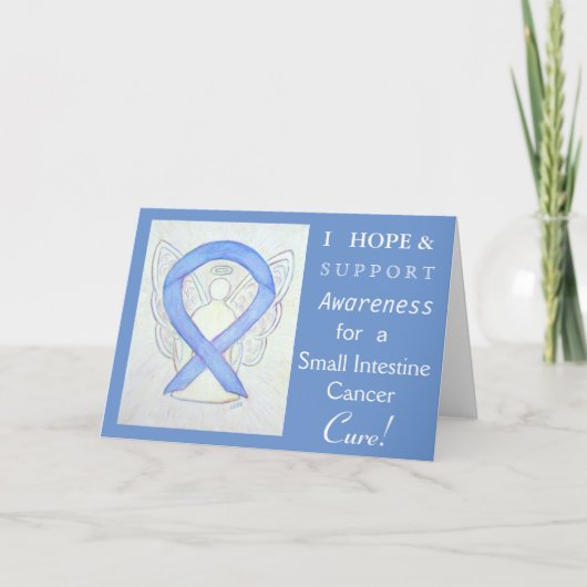 Small Intestine Cancer Awareness Ribbon Card Karte (Vorderseite)