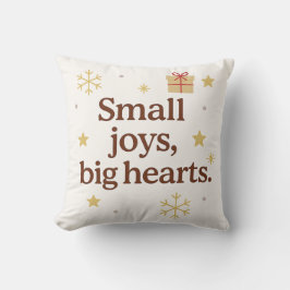 Small Joys, Big Hearts – Minimalist Holiday Throw Kissen