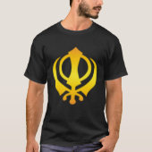 Small Khanda Sikh Symbol Chakkar Chakra Kirpans Si T-Shirt (Vorderseite)
