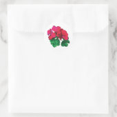 Small Magenta Geraniums Runder Aufkleber (Tasche)
