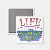 Small magnet to promote life. (Vorderseite/Rückseite)