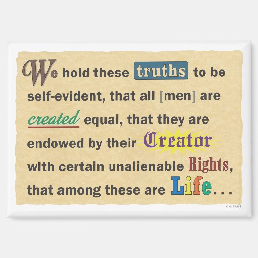 Small magnet with a declaration. (Vorderseite)