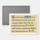 Small magnet with a declaration. (Vorderseite/Rückseite)