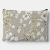 Small Magnolia Print Cosmetic Bag Zubehörtasche (Vorderseite)