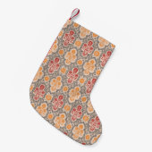 SMALL MUGHAL FLOWER PATTERN DESIGN BACKGROUND ARTp Kleiner Weihnachtsstrumpf (Vorderansicht (hängend))