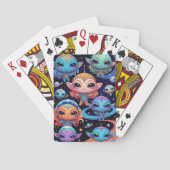 Small Multi-Coloured Aliens in Space Spielkarten (Rückseite)