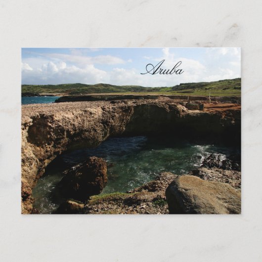 Small natural bridge in Aruba Postkarte (Vorderseite)