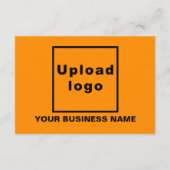 Small Orange Flat Grußkarte für Unternehmen Karte (Rückseite)