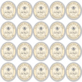 Small Oval Honey Label French Bee Queenline Jars (Vorderseite)