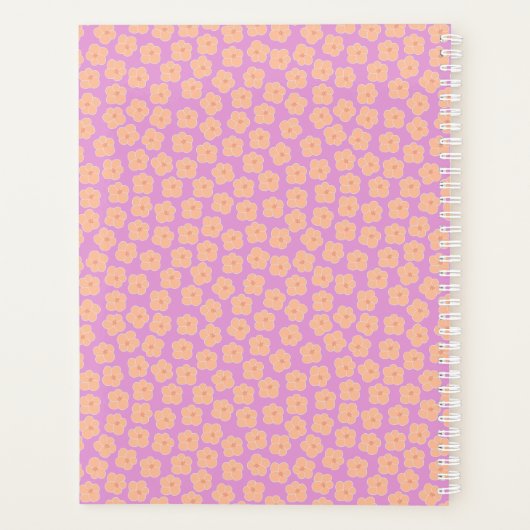 Small Peach Flowers on Pink Planer (Rückseite)