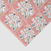 small peach mahjong tiles seidenpapier (Detail)