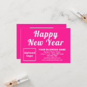 Small Pink Flat Grußkarte für Unternehmen - Neues  Karte (Vorderseite/Rückseite Beispiel)