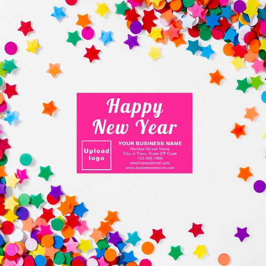 Small Pink Flatcard Business New Year