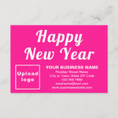 Small Pink Flatcard Business New Year (Vorderseite)