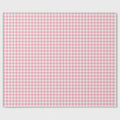 Small Pink Gingham Karo Geschenkpapier (Flach)