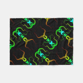 Small polar cover orange green blue on black fleecedecke (Vorderseite (Horizontal))