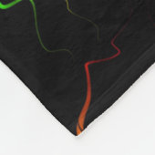 Small polar cover orange green blue on black fleecedecke (Ecke)