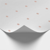 Small Polka Dots Gray Pink Rose Gold Bridal Pastel Geschenkpapier (Ecke)