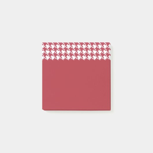Small Red Hahnentrittmuster Post It Notes Post-it Klebezettel (Vorderseite)