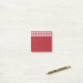 Small Red Hahnentrittmuster Post It Notes Post-it Klebezettel (Auf Schreibtisch)