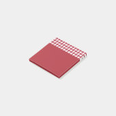 Small Red Hahnentrittmuster Post It Notes Post-it Klebezettel (angewinkelt)