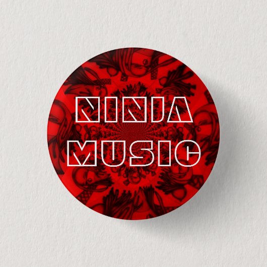 Small Red Ninja Music Button (Vorderseite)