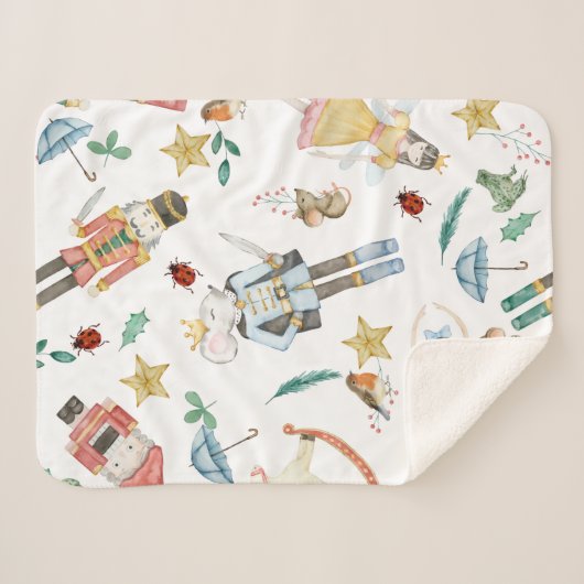 small sherpa blanket - ideal gift for new baby sherpadecke (Vorderseite (Horizontal))