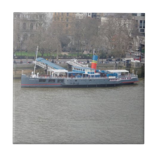Small Ship (4,25" x 4,25") Keramik Foto Tile Fliese (Vorderseite)