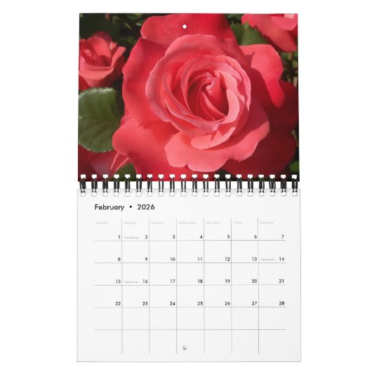Small Size Forever Roses Calendar Kalender (Feb 2026)
