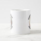 Small Size Personalized Text Baseball Custom Jumbo-Tasse (Vorderseite)