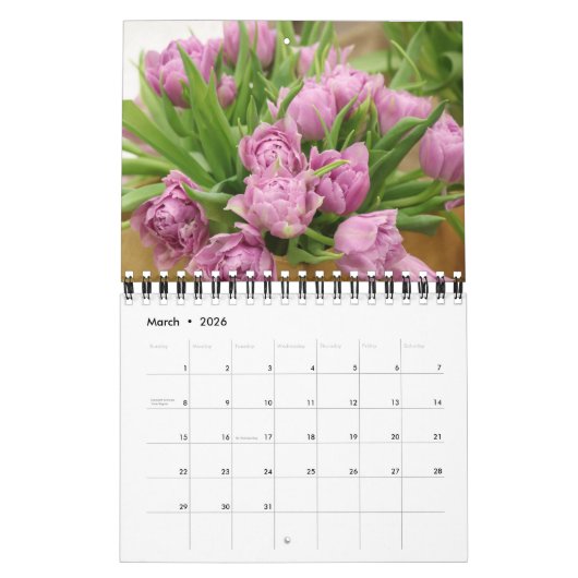 Small Size Tulips Calendar Kalender (Mär 2026)