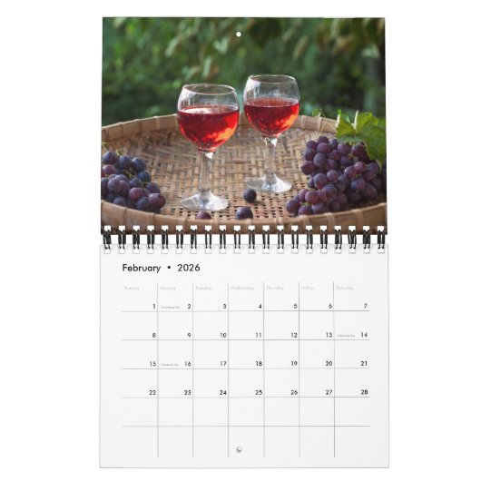Small Size Wine Lovers Calendar Kalender (Feb 2026)