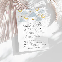 Small Star Paare Babydusche Einladung