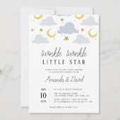 Small Star Paare Babydusche Einladung (Vorderseite)