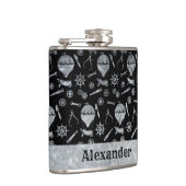 Small Steampunk Silver Zinc Ballon Individuelle Na Flachmann (Rechts)