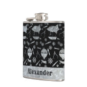 Small Steampunk Silver Zink Airship Individuelle N Flachmann (Links)