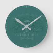 Small Steps, Big Adventures - A Hobbit Life Runde Wanduhr (Vorderseite)