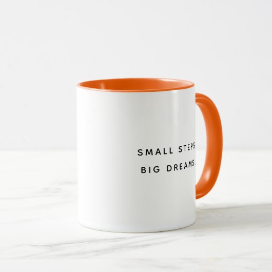 Small Steps Big Dreams Modern Two-Tone Mug Tasse (VorderseiteRechts)