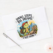 Small Steps Big Dreams Turtle Sticker | Cute Motiv (Umschlag)