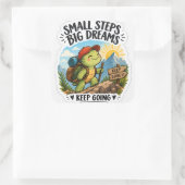 Small Steps Big Dreams Turtle Sticker | Cute Motiv (Tasche)