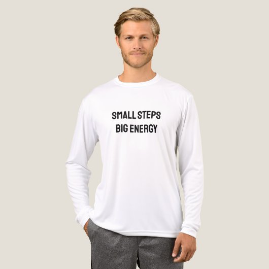 Small steps. Big energy Tri-Blend Shirt (Vorderseite komplett)