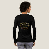 Small Steps Daily Big Money Motivation T-Shirt Tri-Blend Shirt (Voller Rückseite)