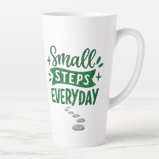 Small Steps Everyday Inspirational Latte Mug Milchtasse (Rechts)