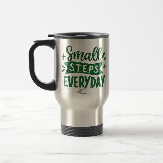 Small Steps Everyday Inspirational Mug Reisebecher (Links)