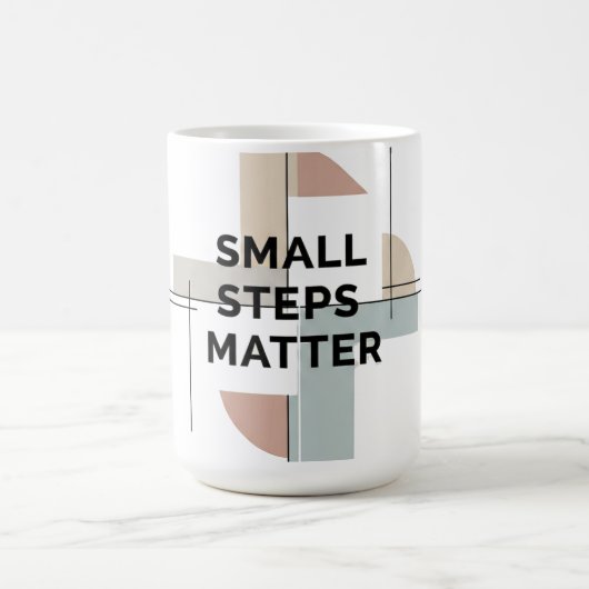 Small Steps Matter Geometric Mug Kaffeetasse (Mittel)