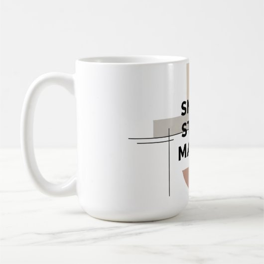 Small Steps Matter Geometric Mug Kaffeetasse (Links)
