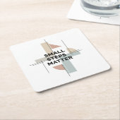 Small Steps Matter Modern Coaster Rechteckiger Pappuntersetzer (angewinkelt)