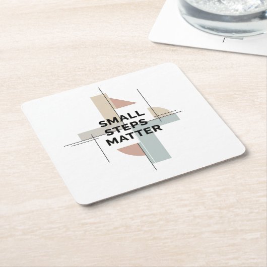 Small Steps Matter Modern Coaster Rechteckiger Pappuntersetzer (angewinkelt)