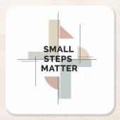 Small Steps Matter Modern Rechteckiger Pappuntersetzer (Vorderseite)
