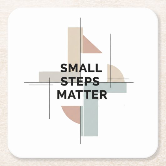 Small Steps Matter Modern Rechteckiger Pappuntersetzer (Vorderseite)